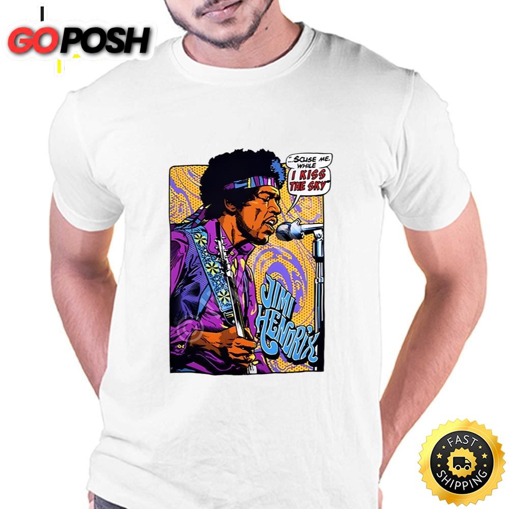 Jimi Hendrix Pop Art White Shirt