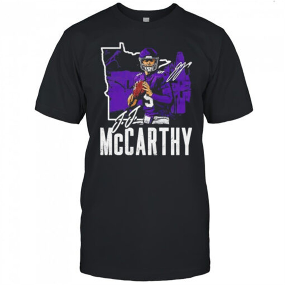 jj-mccarthy-minnesota-vikings-500-level-charcoal-signature-shirt-qpfbngpz J.J. McCarthy Minnesota Vikings 500 level charcoal signature shirt