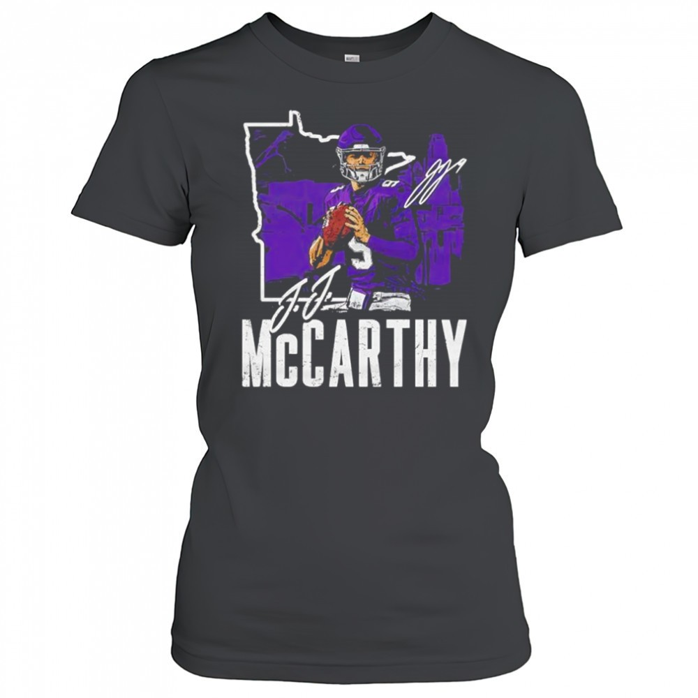 jj-mccarthy-minnesota-vikings-500-level-charcoal-signature-shirt-qpfbngpz J.J. McCarthy Minnesota Vikings 500 level charcoal signature shirt