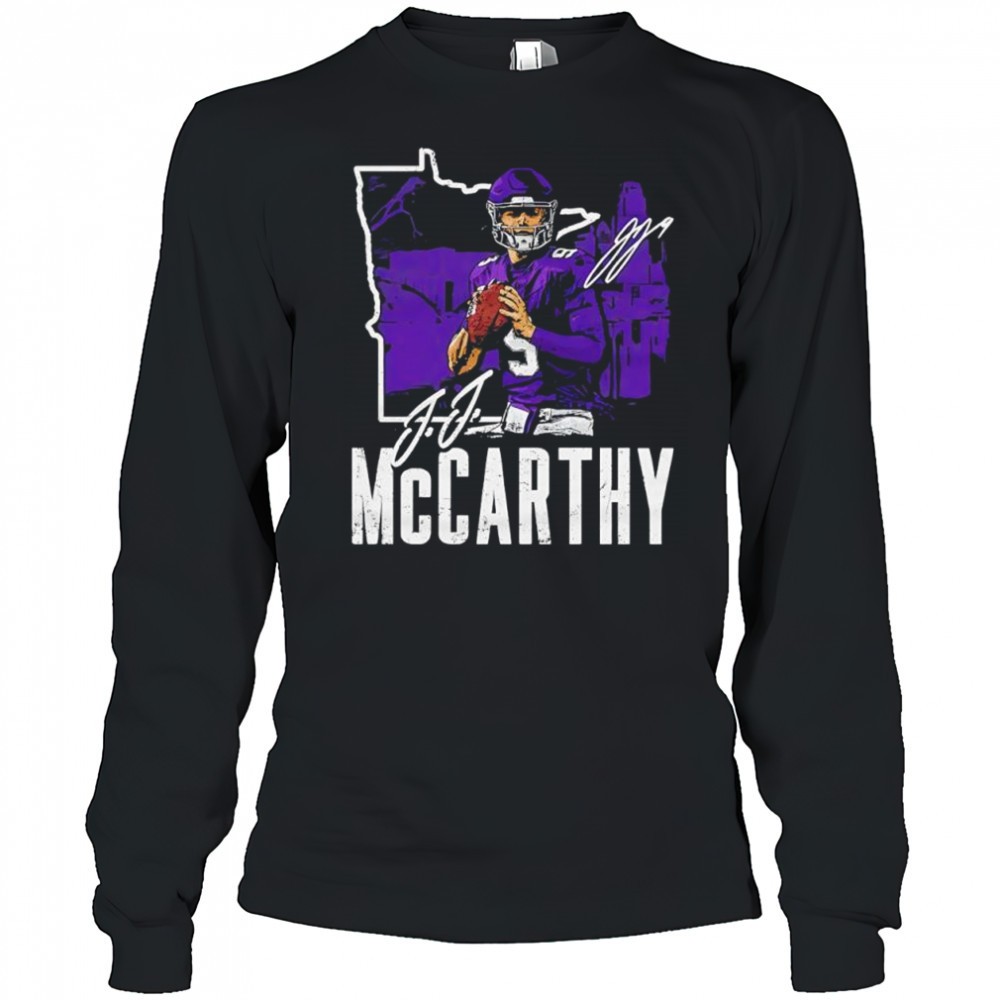 jj-mccarthy-minnesota-vikings-500-level-charcoal-signature-shirt-qpfbngpz J.J. McCarthy Minnesota Vikings 500 level charcoal signature shirt