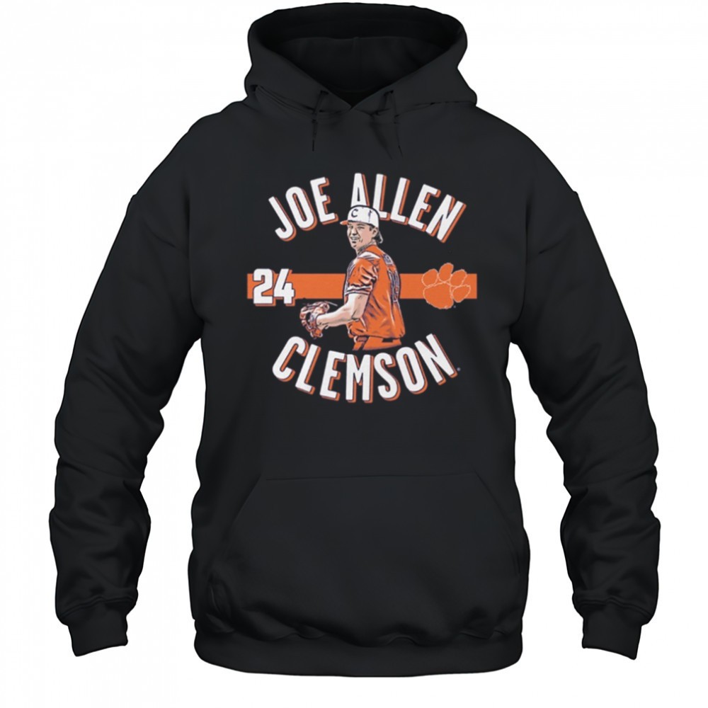 Joe Allen 24 Clemson Tigers Baseball NCAA Division I Illustrated t-shirt