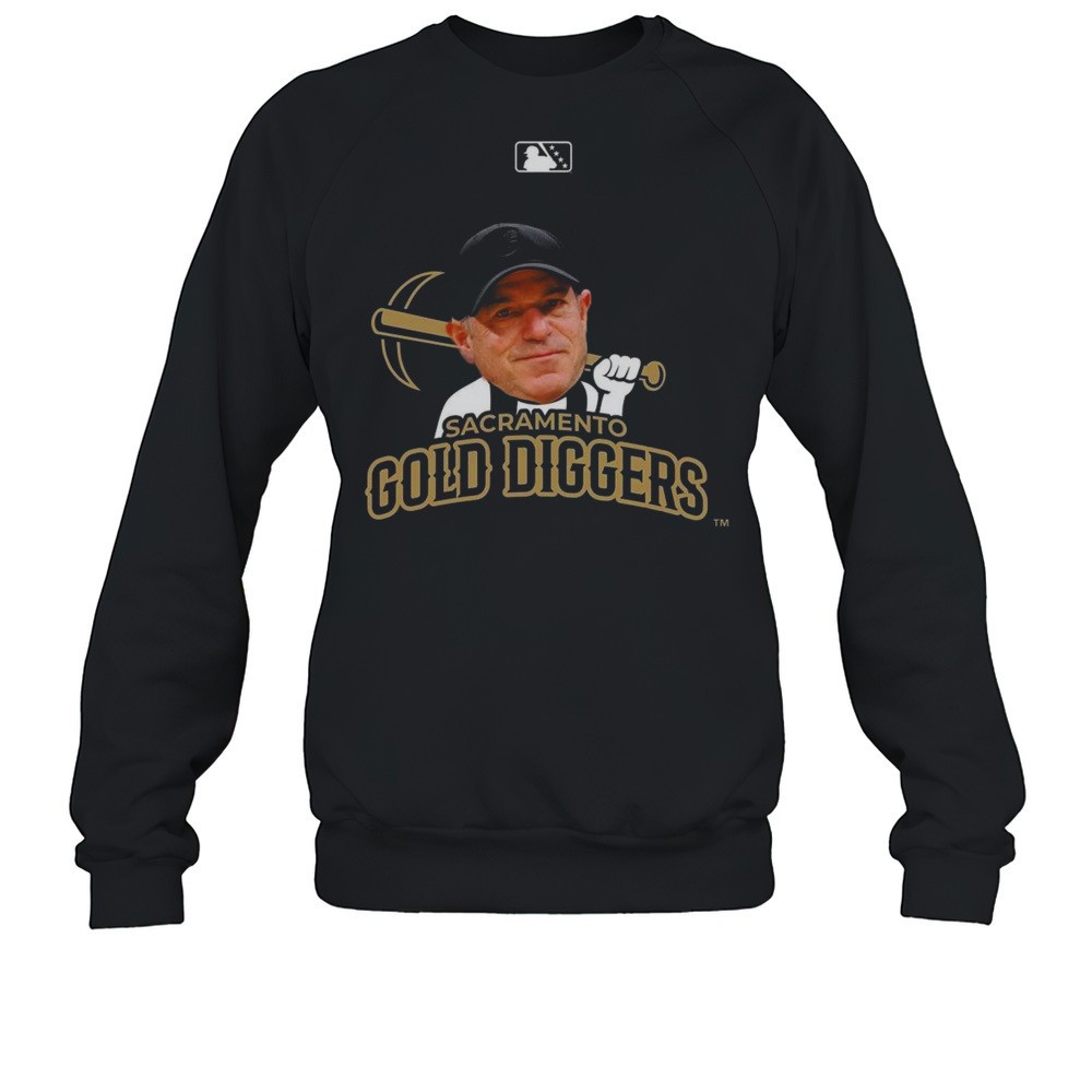 John Fisher Sacramento Gold Diggers Primary Alternate Logo MiLB 2025 T-shirt