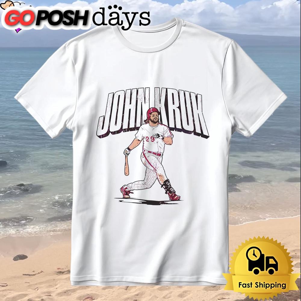 John Kruk Baseball Slugger Swing Classic Phillies Player T-Shirt