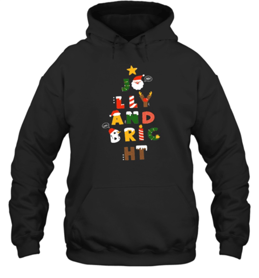 Jolly And Bright Best Christmas Vibes Teacher T-Shirt