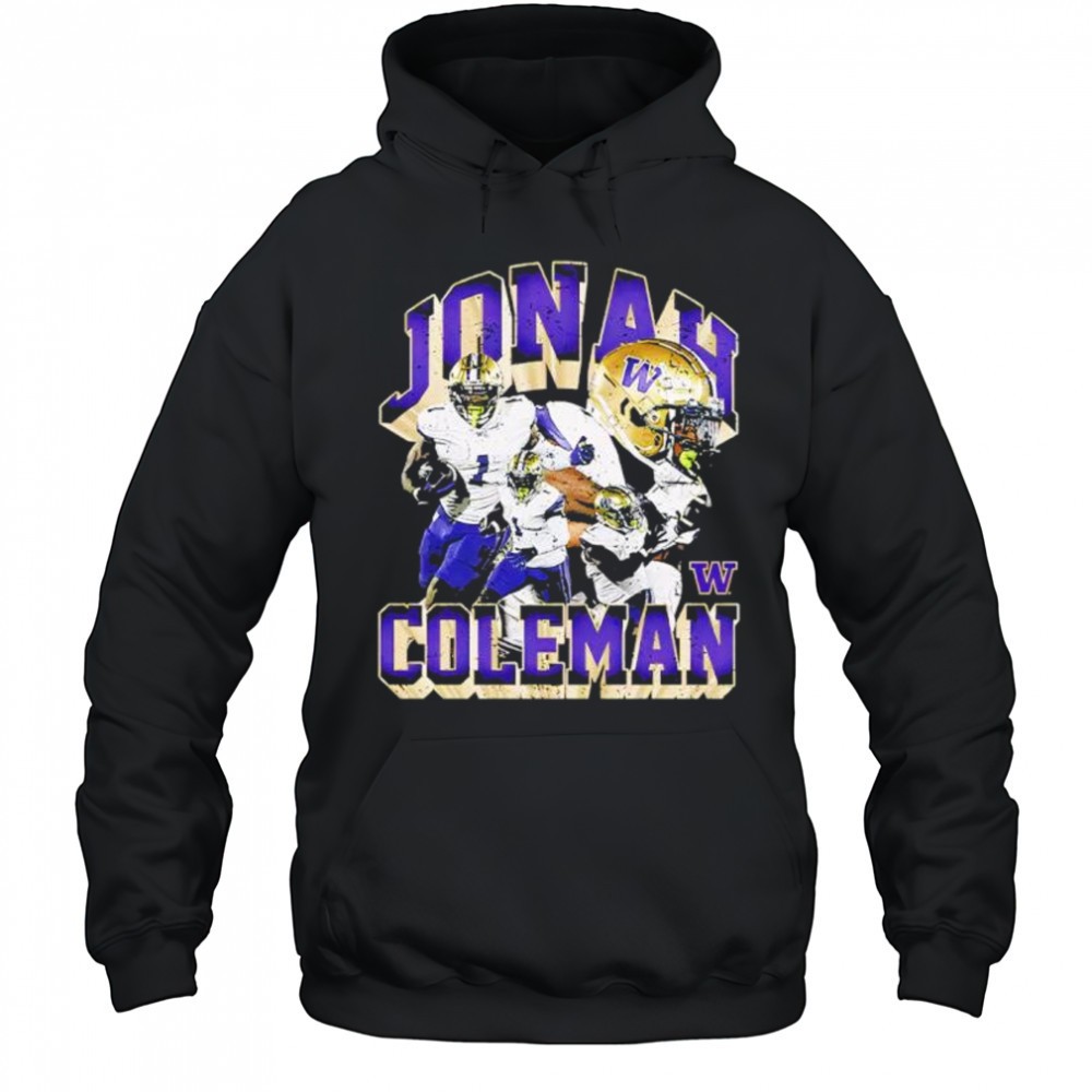 Jonah Coleman Washington Huskies Unisex NIL Collage graphic shirt
