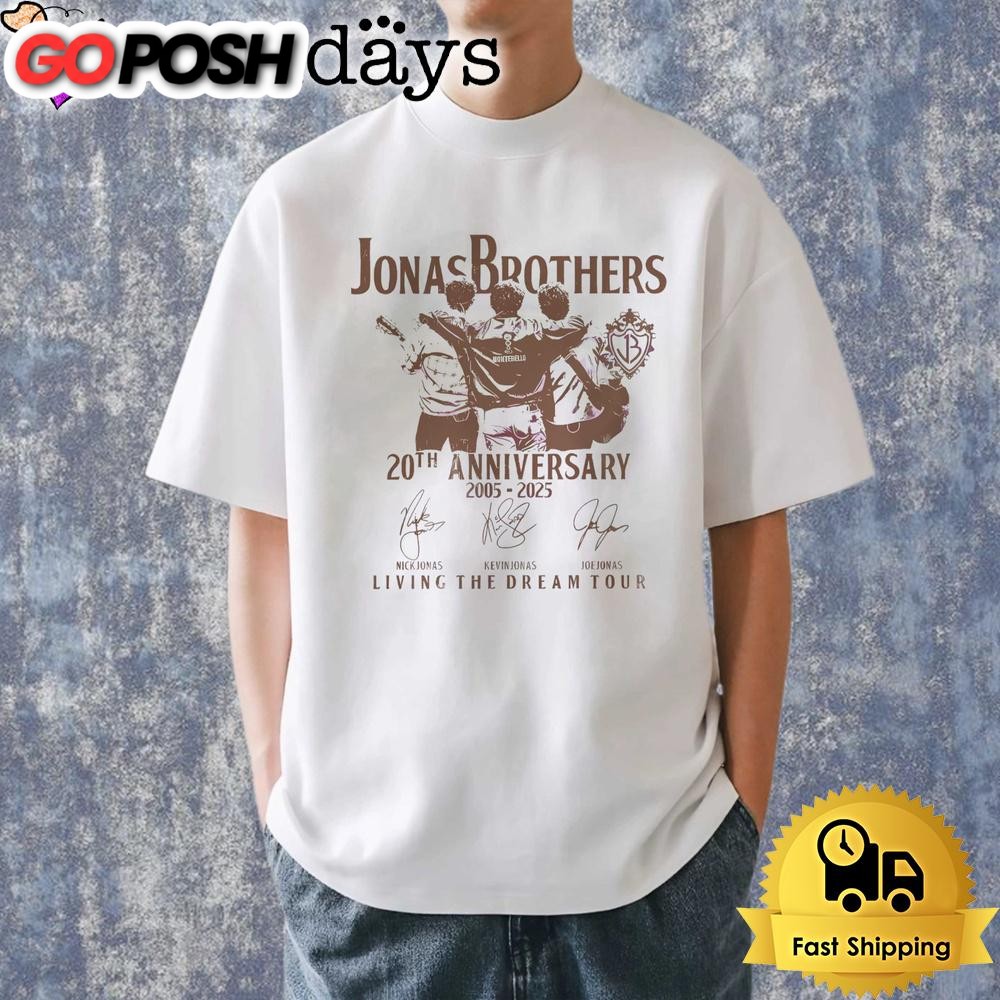 jonas-brothers-20th-anniversary-living-the-dream-tour-shirt-gk62pztt Jonas Brothers 20Th Anniversary Living The Dream Tour Shirt