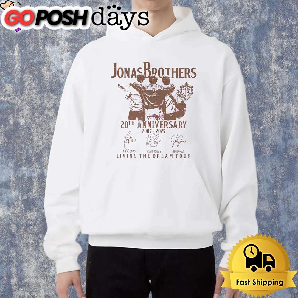 jonas-brothers-20th-anniversary-living-the-dream-tour-shirt-gk62pztt Jonas Brothers 20Th Anniversary Living The Dream Tour Shirt