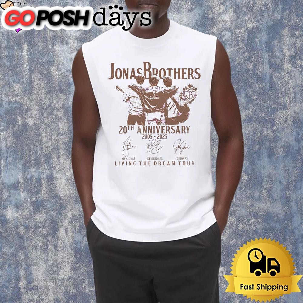 jonas-brothers-20th-anniversary-living-the-dream-tour-shirt-gk62pztt Jonas Brothers 20Th Anniversary Living The Dream Tour Shirt