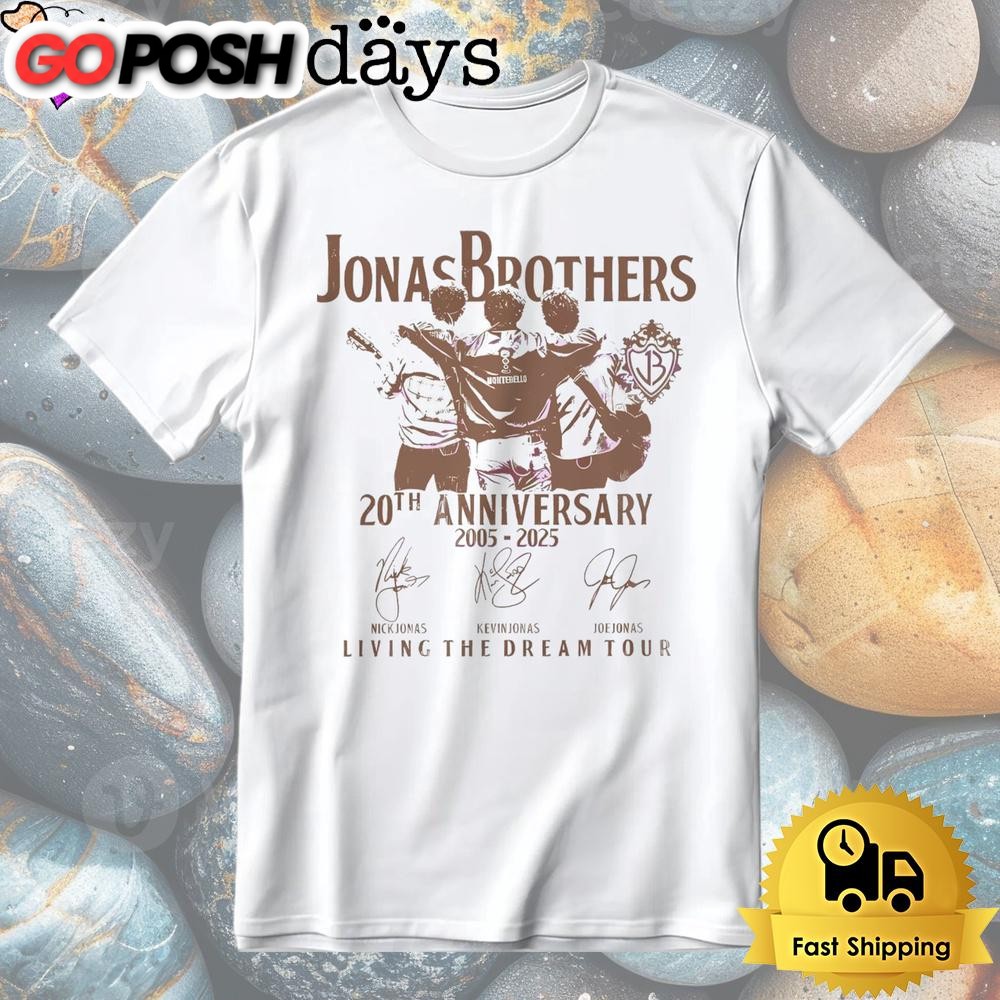 Jonas Brothers 20Th Anniversary Living The Dream Tour Shirt