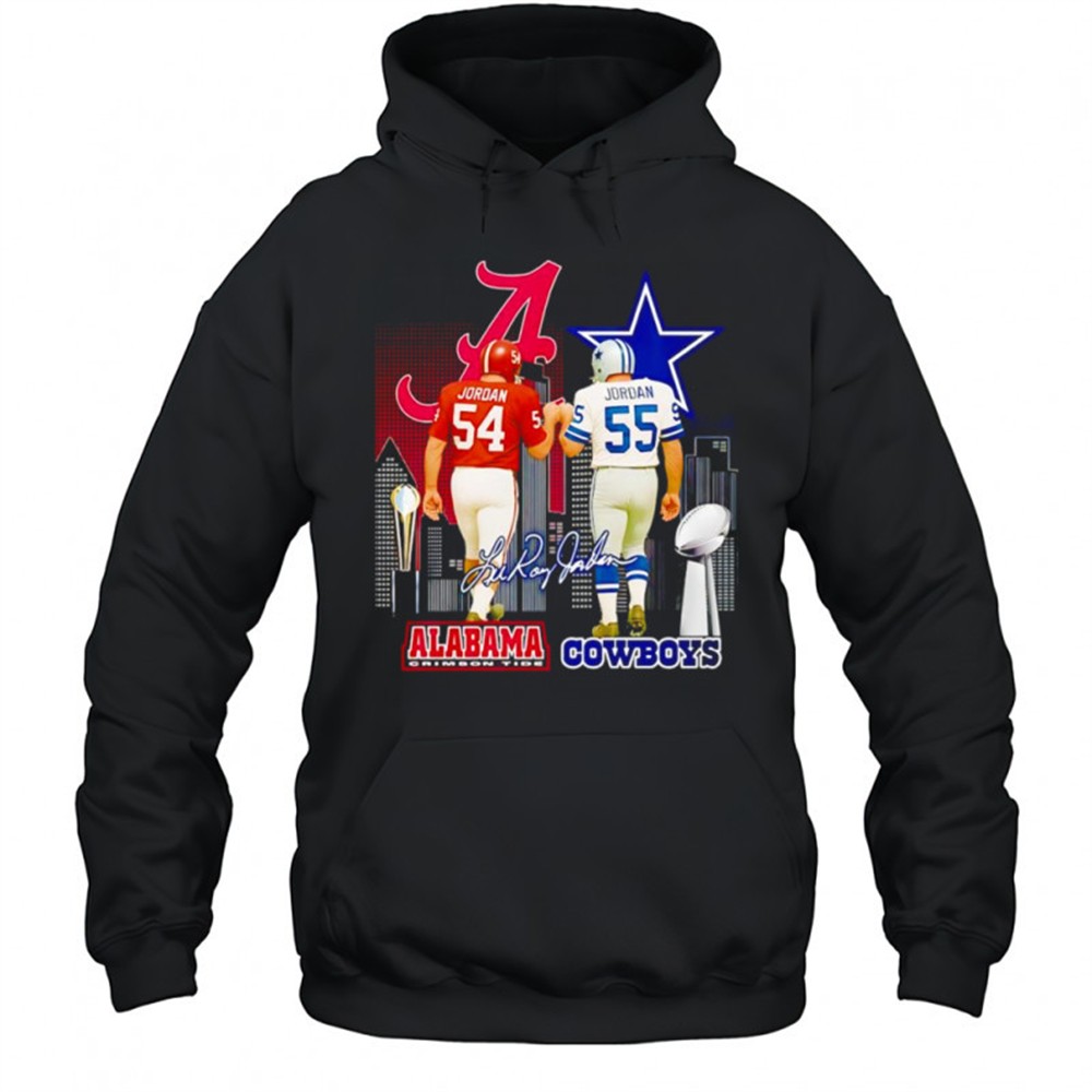 Jordan Alabama Crimson Tide and Dallas Cowboys skyline shirt