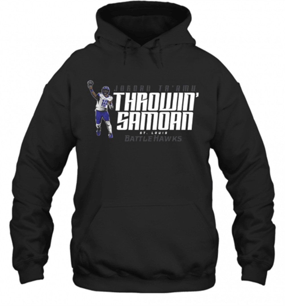 Jordan TaAmu Throwin Samoan St.Louis Battlehawks T-Shirt