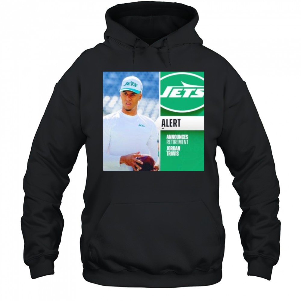 Jordan Travis alert announces retirement New York Jets shirt