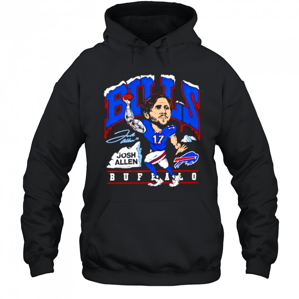 Josh Allen Buffalo Bills Charcoal Bionic signature player logo shirt