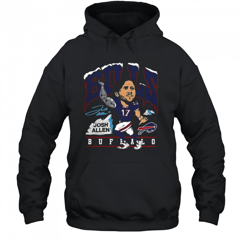 Josh Allen Buffalo Bills football player graphic signature Christmas shirt
