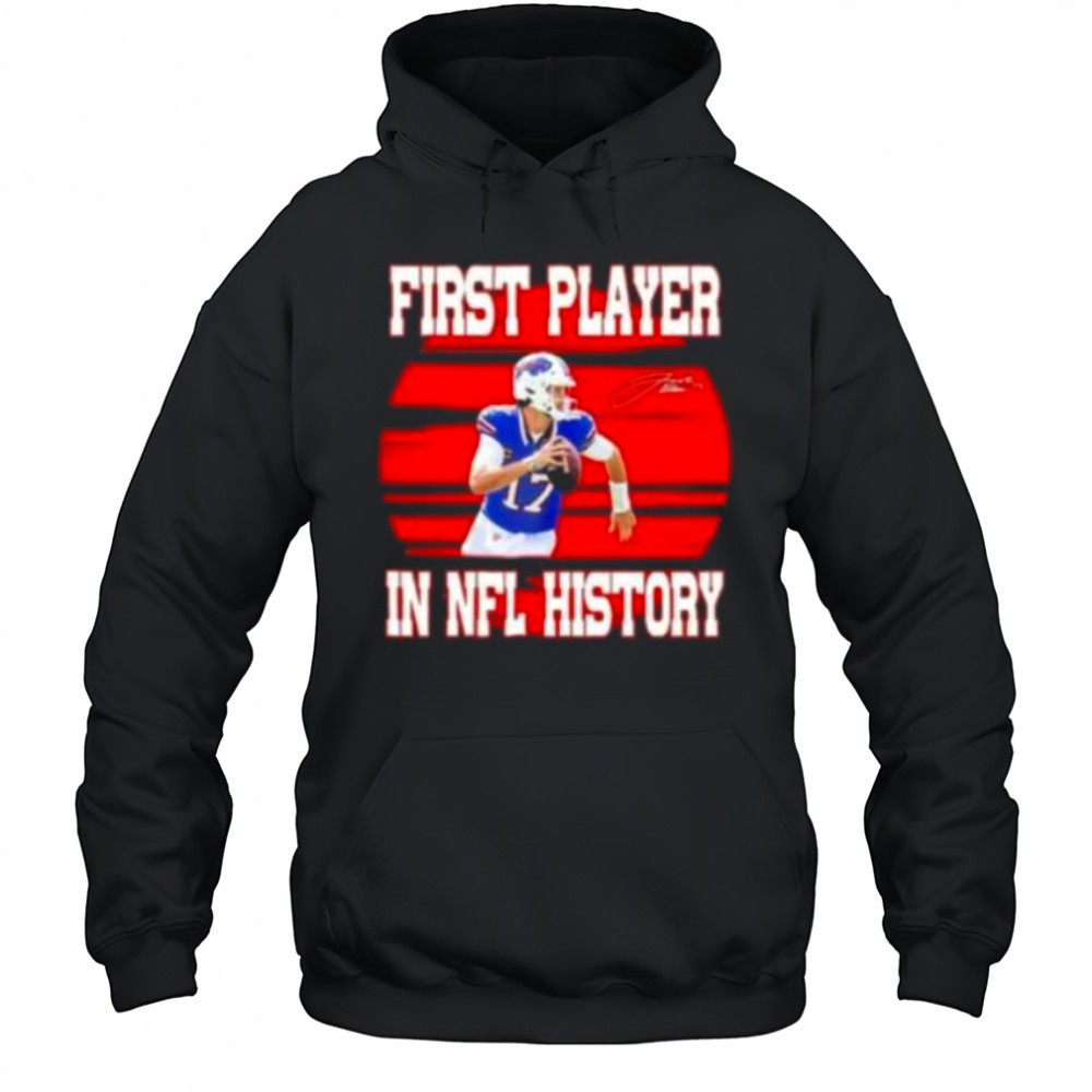 Josh Allen first player in NFL history signature shirt
