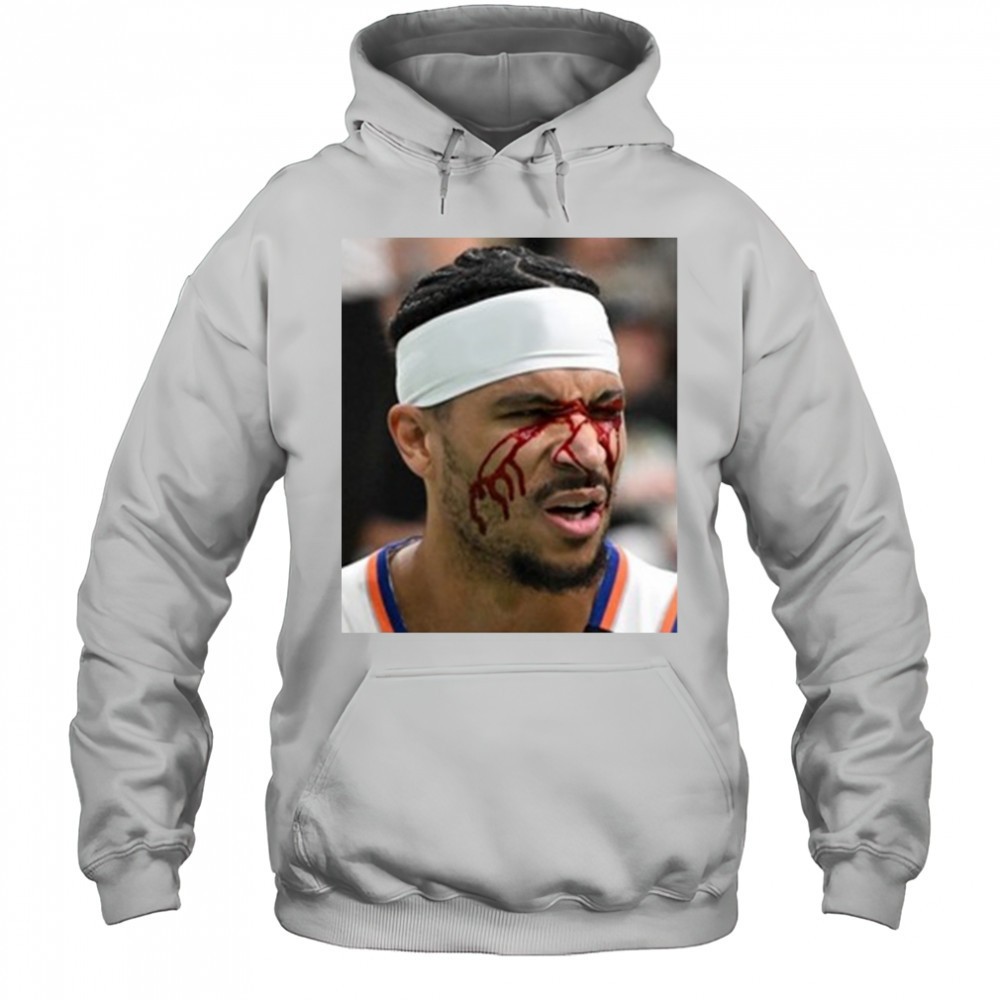 Josh Hart After Getting Elbowed In The Face New York Knicks t-shirt