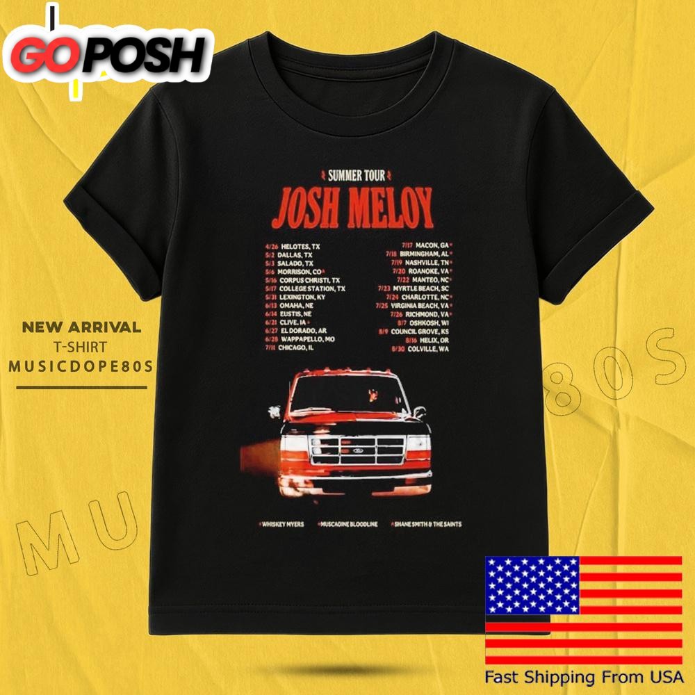 Josh Meloy Omaha NE June 13 Summer Tour 2025 Dates T Shirt
