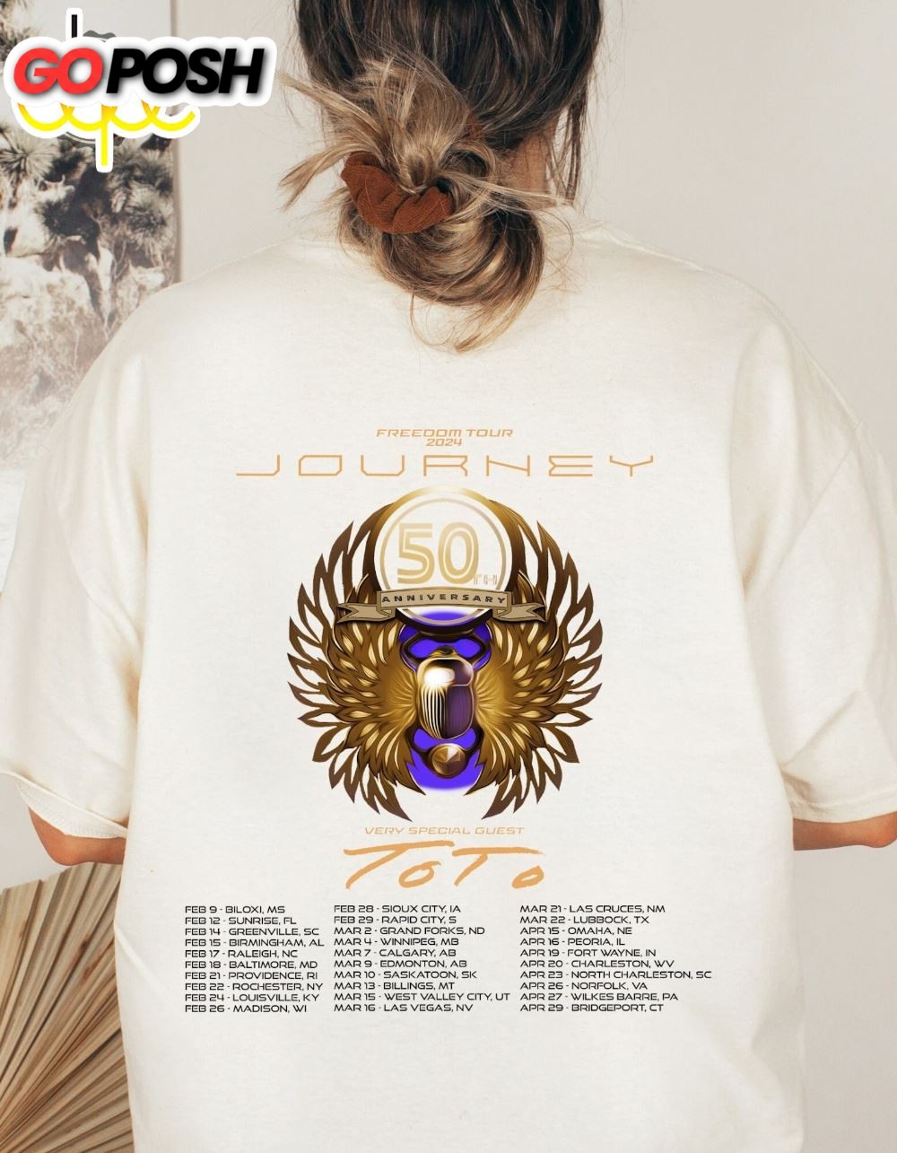 Journey Freedom Tour 2025 Shirt Journey With Toto 2025 Concert Shirt