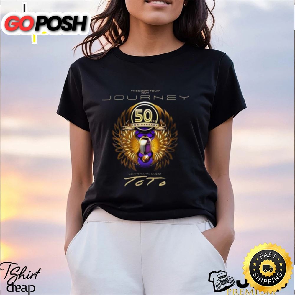 Journey Freedom Tour 2025 Shirt, Journey With Toto 2025 T Shirt
