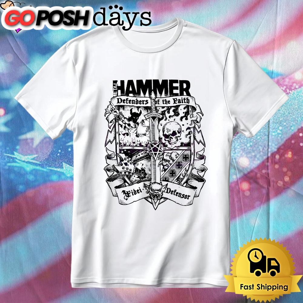 Judas Priest Defenders Of The Faith Skull Sword Crest T-Shirt