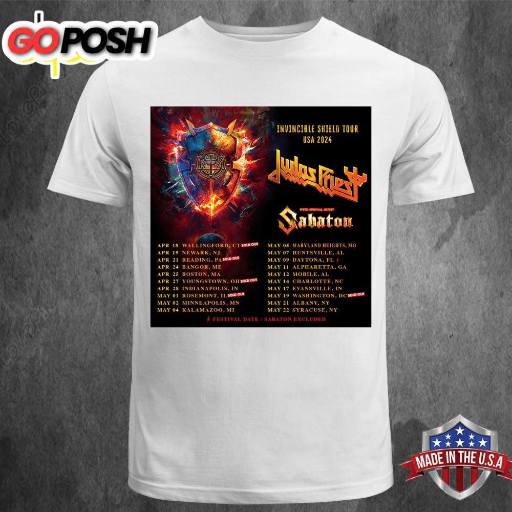 Judas Priest Invincible Shield Tour USA 2025 Unisex T-shirt