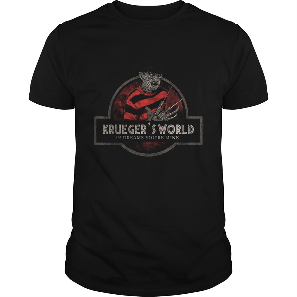 jurassic-park-logo-freddy-kruegers-world-in-dreams-youre-mine-shirt-j988pujq Jurassic Park Logo Freddy Kruegers World In Dreams Youre Mine shirt