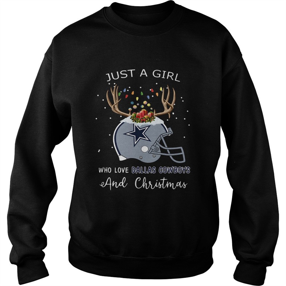 Just a girl who love Dallas Cowboys and Christmas shirt