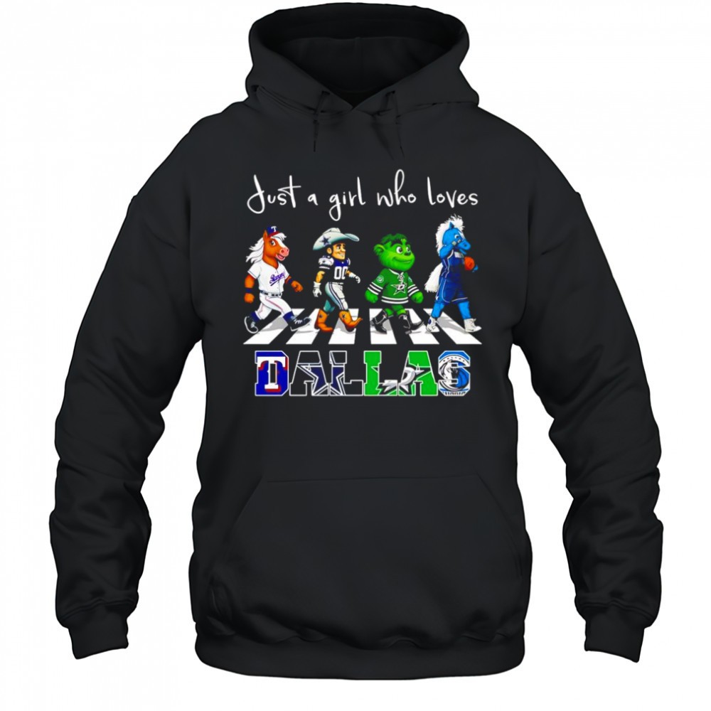 Just a girl who loves Dallas sports mascot shirt