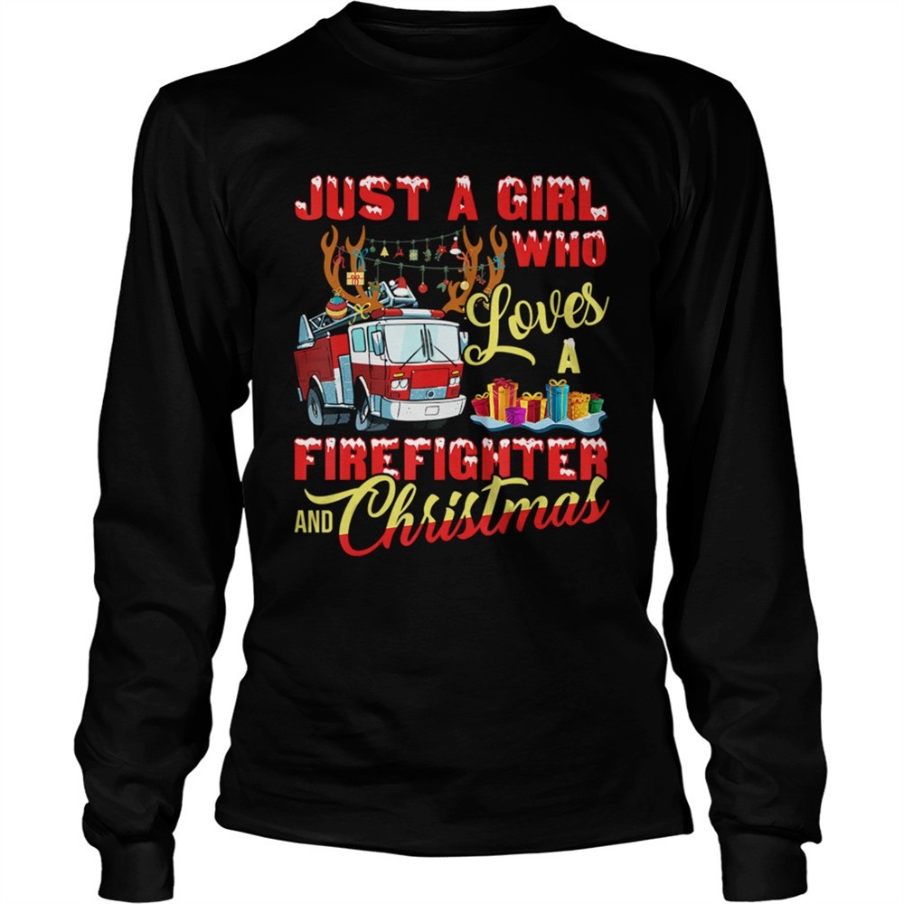 just-a-girl-who-loves-her-firefighter-and-christmas-gift-tshirt-4q9udb62 Just A Girl Who Loves Her Firefighter And Christmas Gift TShirt