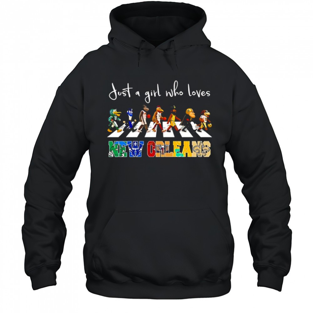 Just a girl who loves New Orleans sports mascot shirt