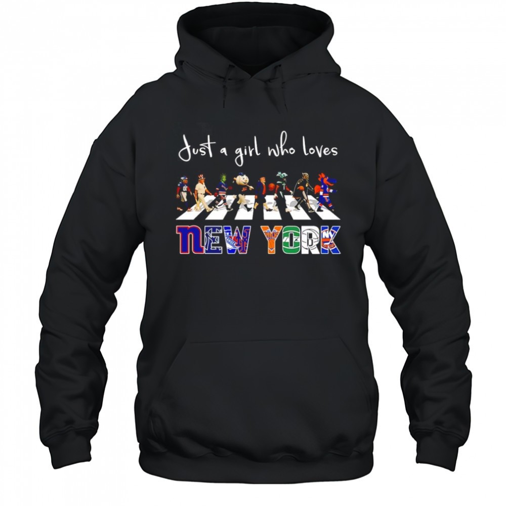 Just a girl who loves New York sports mascot shirt