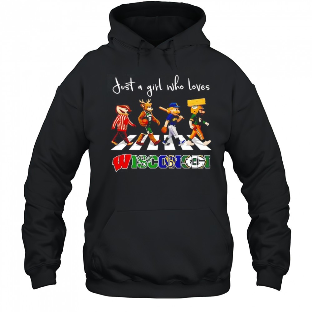 Just a girl who loves Wisconsin sports mascot shirt