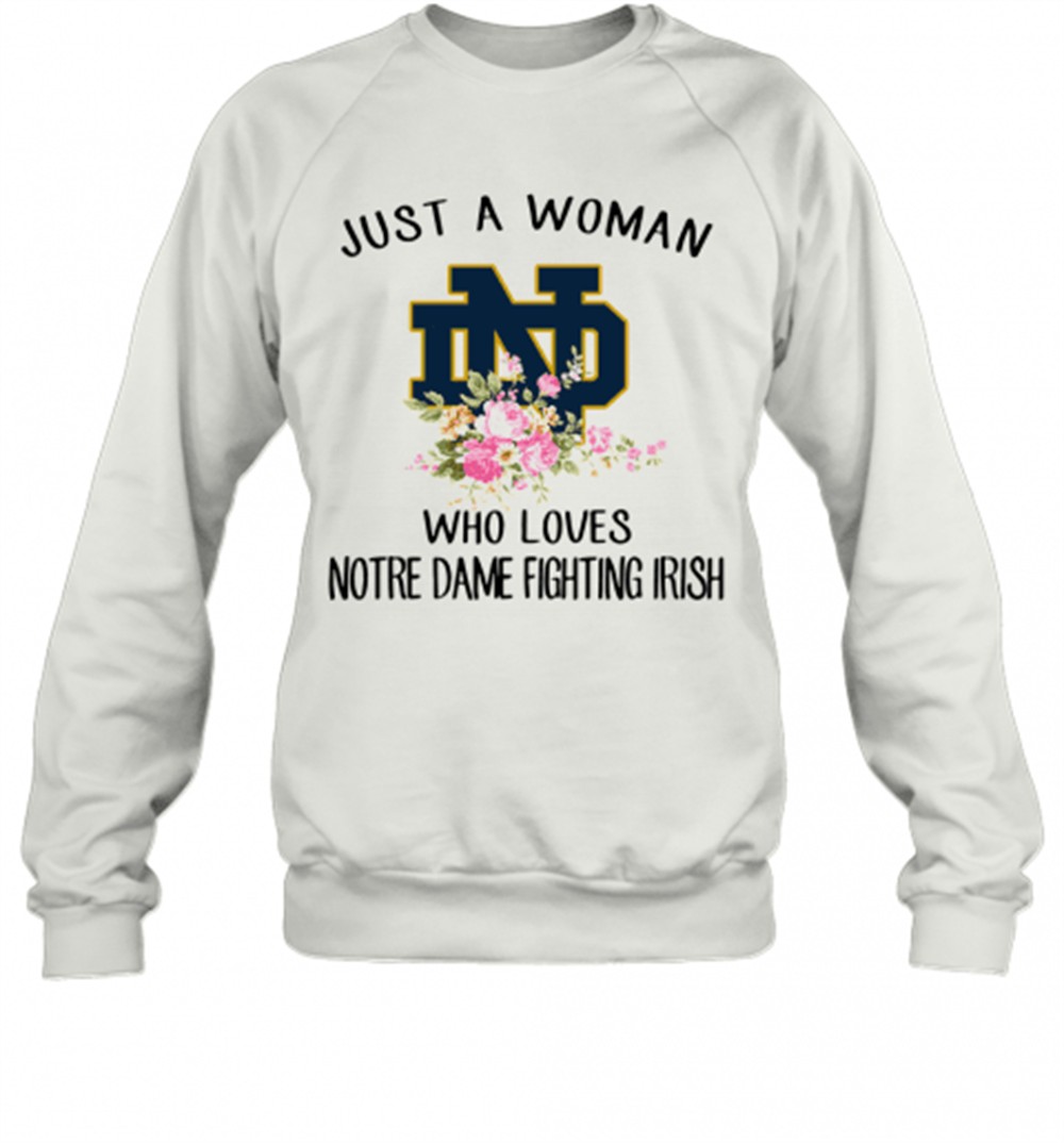 just-a-woman-who-loves-notre-dame-fighting-irish-flower-t-shirt-w1lar2xs Just A Woman Who Loves Notre Dame Fighting Irish Flower T-Shirt