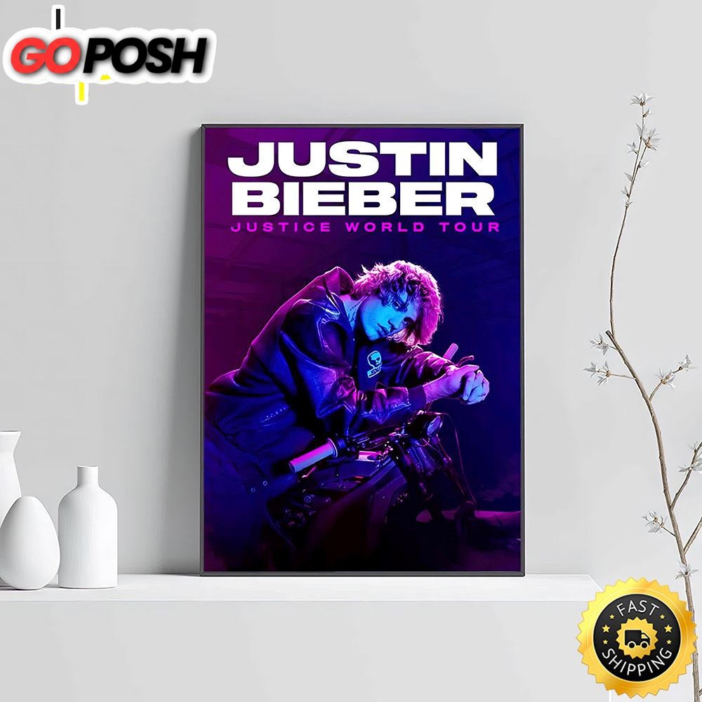 Justin Bieber Justin World Tour 2025-2025 Poster Canvas