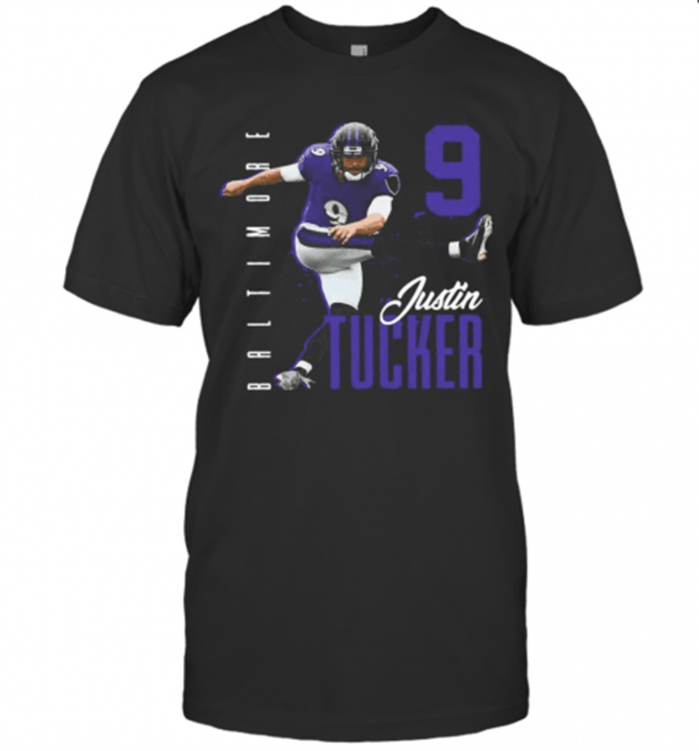Justin Tucker 9 Baltimore Ravens Football T-Shirt