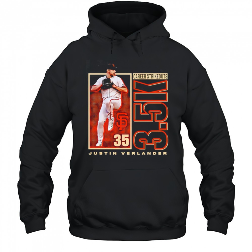 Justin Verlander San Francisco Giants 3500 Career Strikeouts shirt