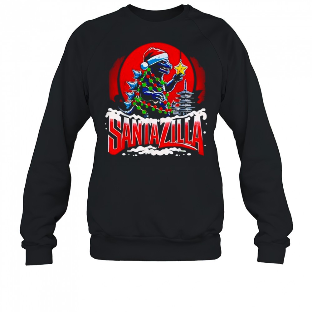 kaiju-christmas-santazilla-japanese-monster-dinosaur-shirt-8mypaeuv Kaiju Christmas Santazilla Japanese Monster Dinosaur shirt