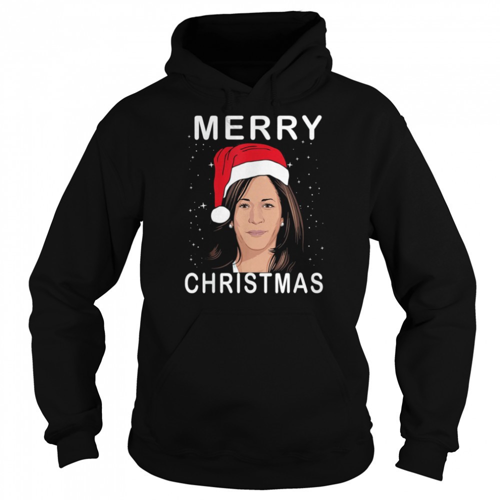 Kamala Harris Santa Hat Merry Christmas Tee Shirt
