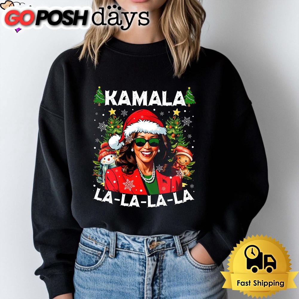 kamala-la-la-la-christmas-t-shirt-yksty3cd Kamala La La La Christmas T Shirt
