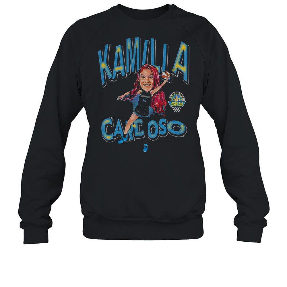 Kamila Cardoso Chicago Sky Womens Basketball WNBA Cartoon Shirt