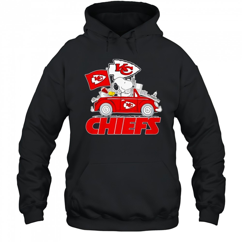 Kansas City Chief x Snoopy and Woodstock drive car shirt