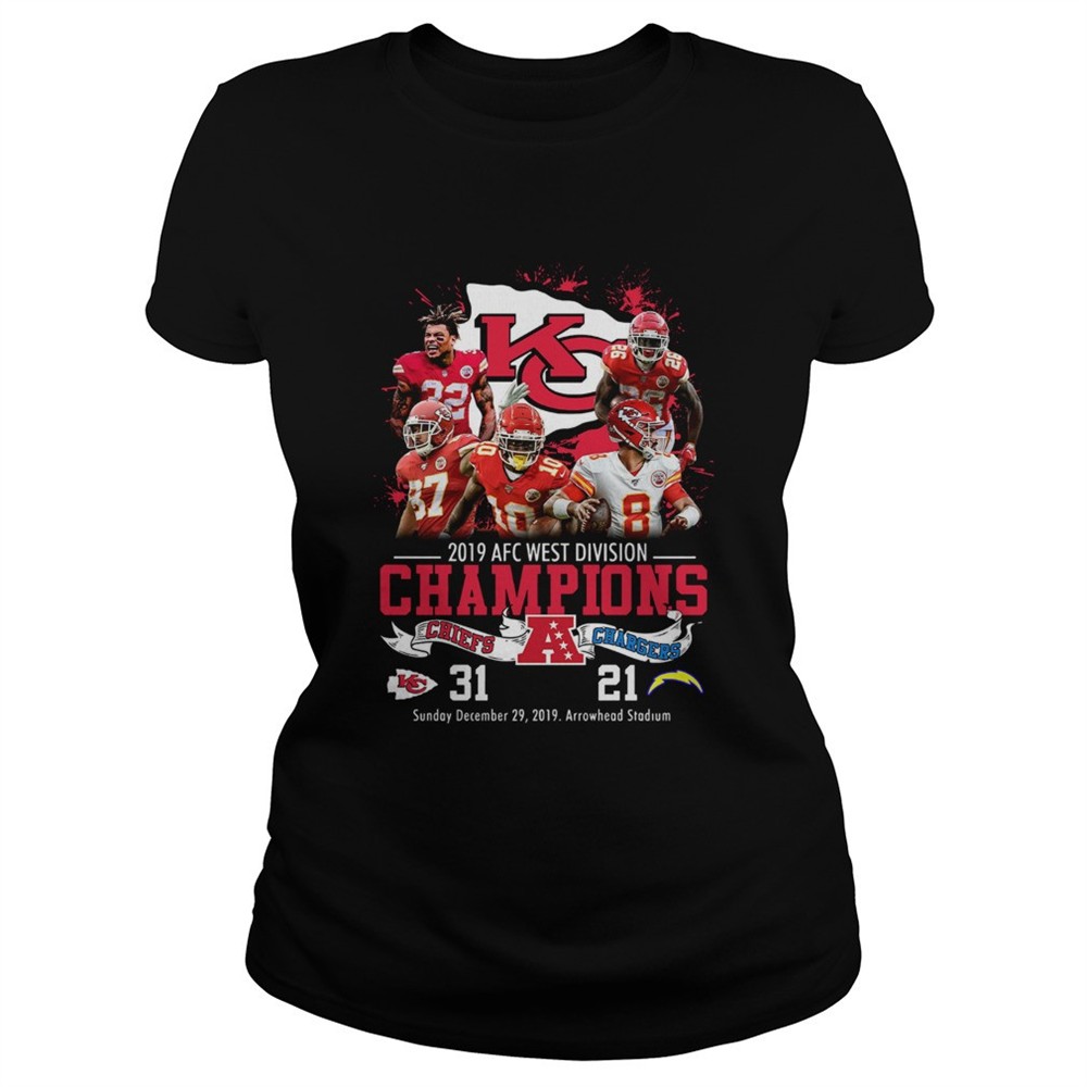 kansas-city-chiefs-2019-afc-west-division-champions-chiefs-vs-chargers-shirt-47shkqga Kansas City Chiefs 2019 Afc West Division Champions Chiefs Vs Chargers shirt