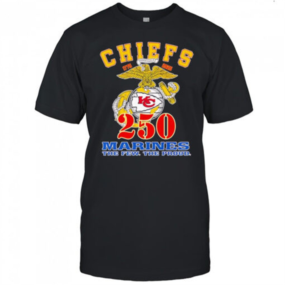 kansas-city-chiefs-250-marines-the-few-the-proud-shirt-508mrlh5 Kansas City Chiefs 250 Marines the few the proud shirt