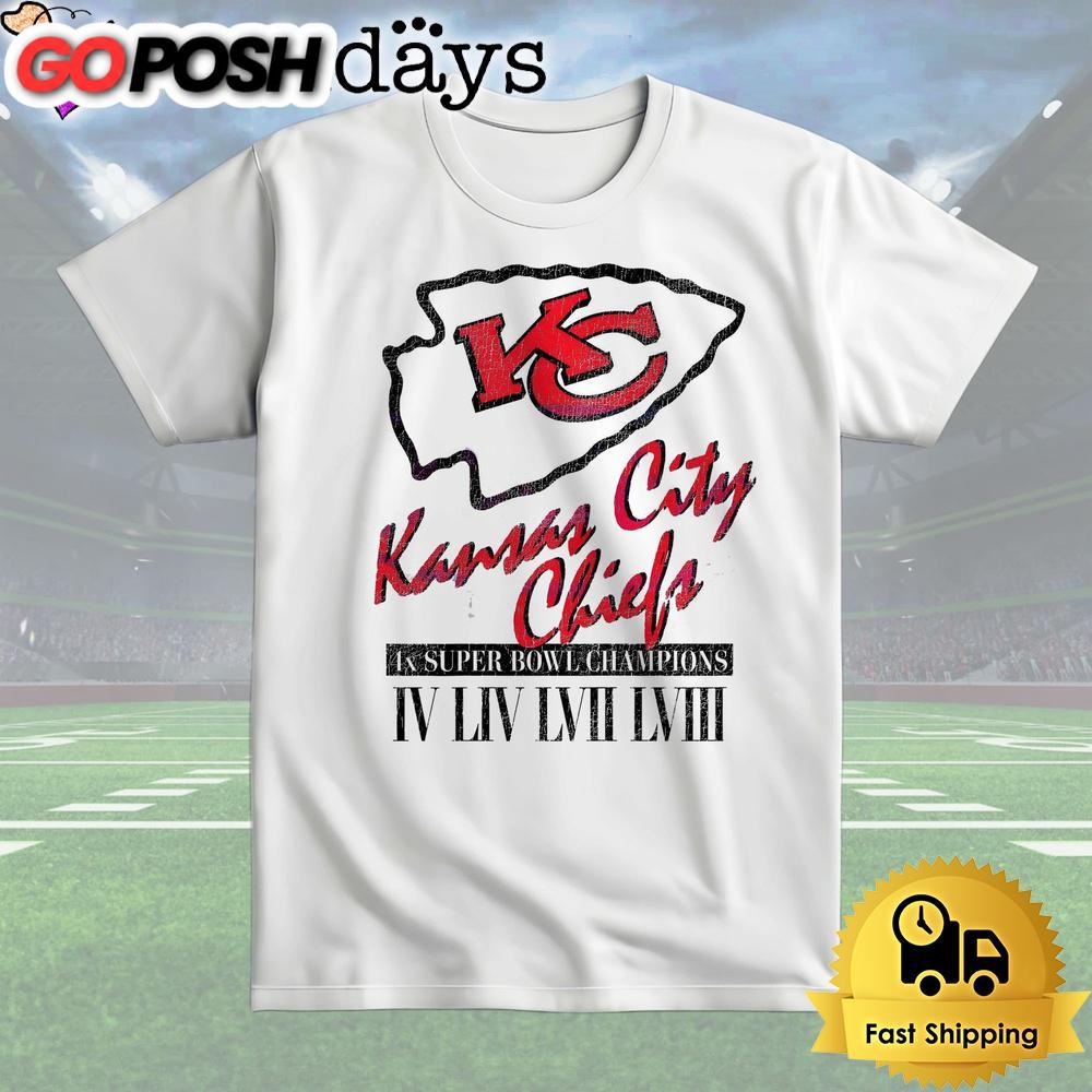 Kansas City Chiefs 4x Super Bowl Champions T Shirt