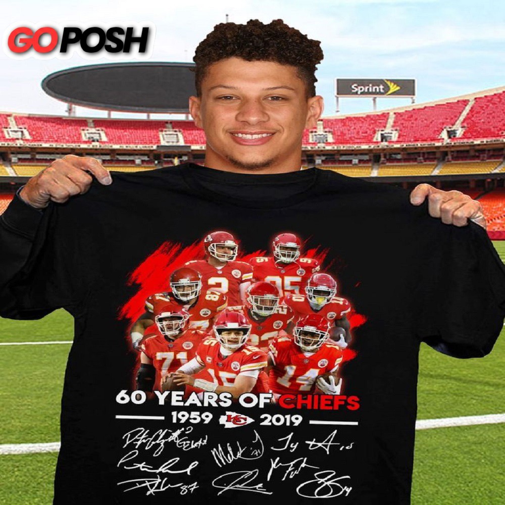 Kansas City Chiefs 60 years of Chiefs Vintage Nfl Football T-shirt