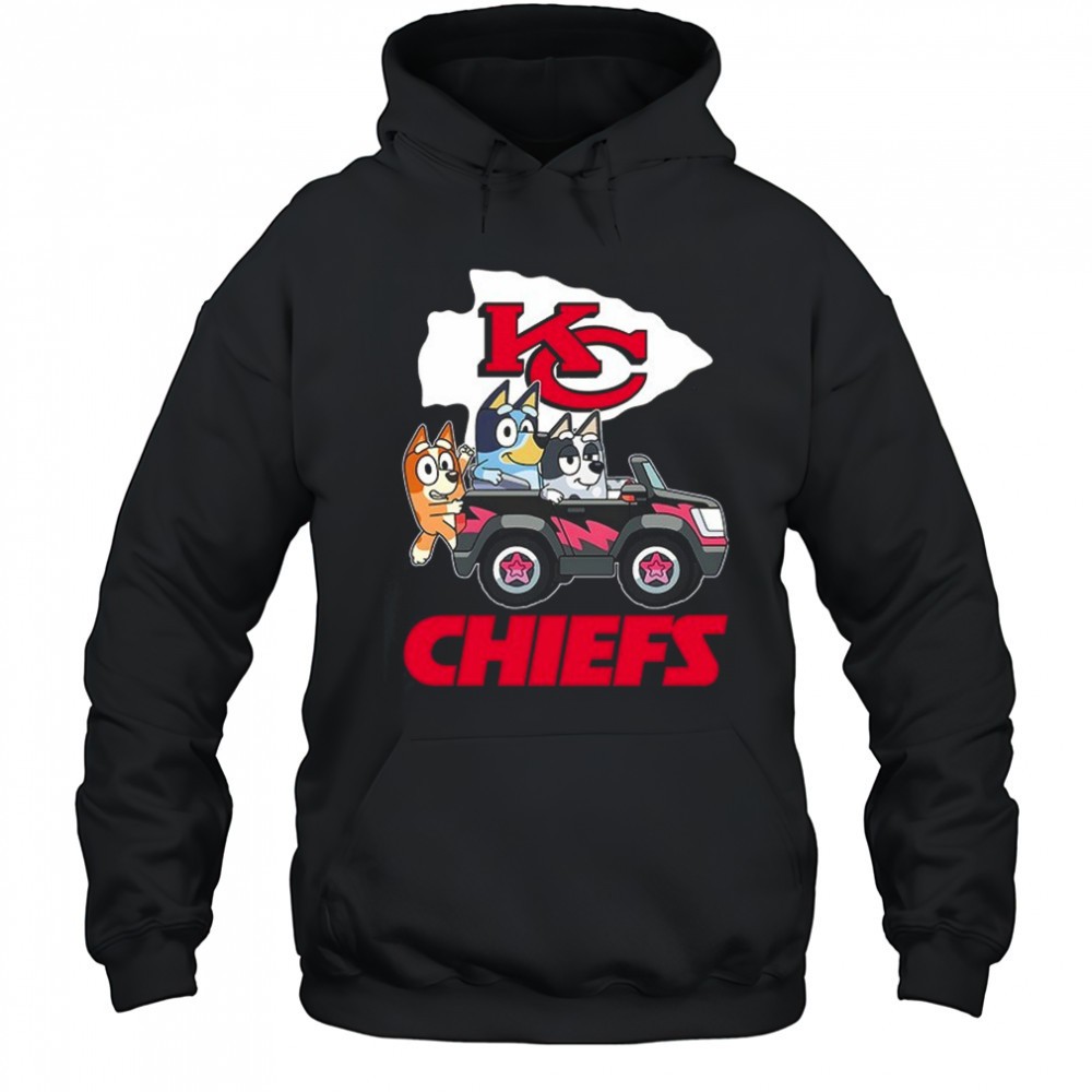 Kansas City Chiefs Bluey Bandit Heeler Chilli Heeler Aunt Trixie Heeler shirt