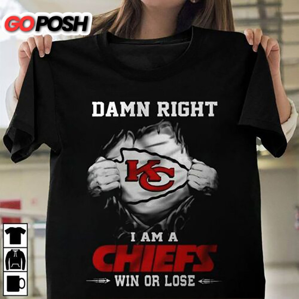 Kansas City Chiefs Damn Right I Am Funny Vintage Gift Men T-shirt