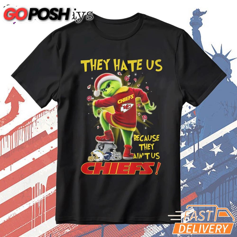 Kansas City Chiefs Grinch They Hate Us T-Shirt