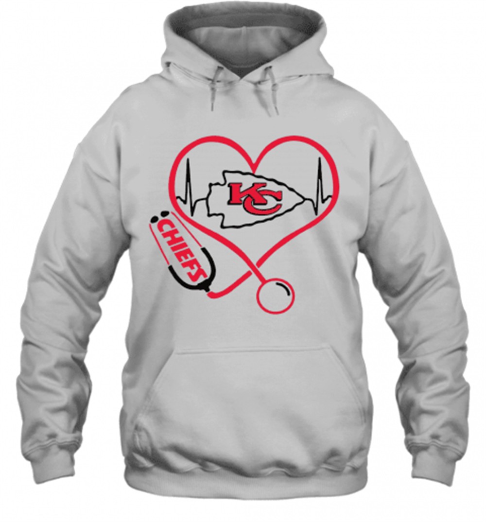 Kansas City Chiefs Heart Nurse Stethoscope T-Shirt