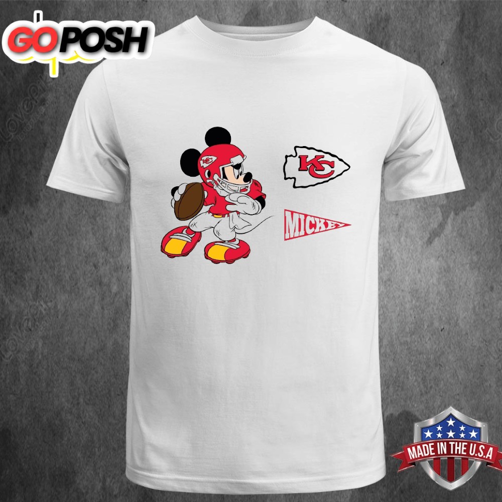 Kansas City Chiefs Mickey Mouse 2025 Officially Licensed NFL Unisex T-shirt
